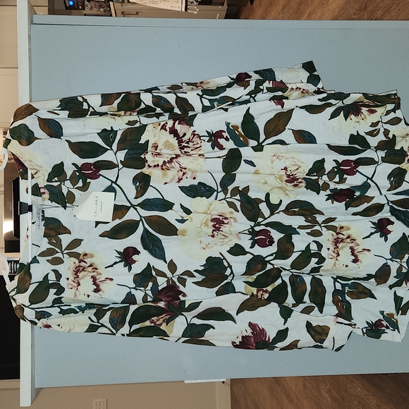 Beige Rose Roll-Tab Sleeve Shift Dress - Picture 2 of 4